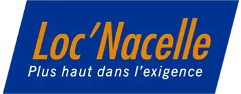 Logo Loc'Nacelle, location de nacelle, chariot, plateforme, ciseaux